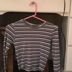Striped long sleeve.